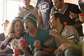 drinkers at a party