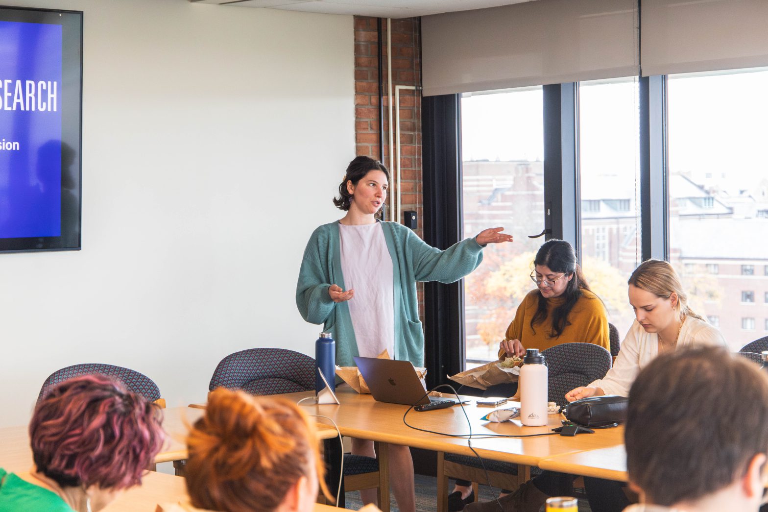Paige Brann leads a JPR training session