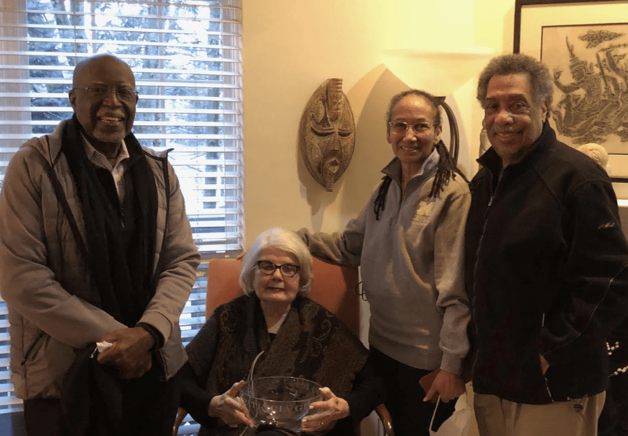 Patricia Gurin receives the PRBA Lifetime Achievement Award. From the left: Philip Bowman, Gurin, Linda Chatters, and Robert Joseph Taylor