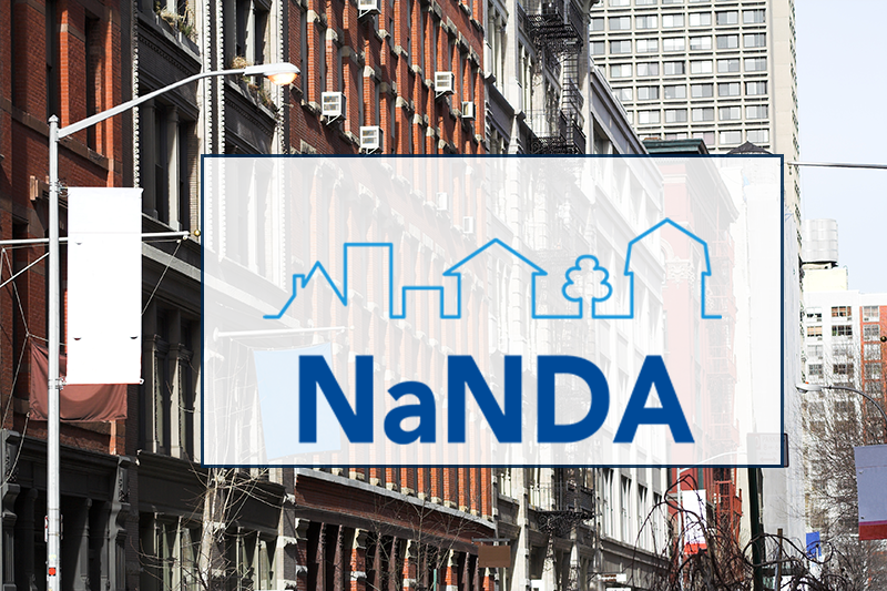 New York City neighborhood with NaNDA logo superimposed.