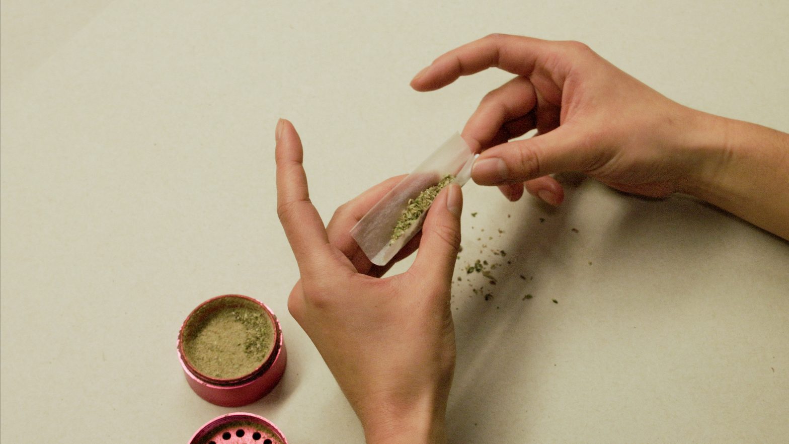Marijuana Joint being rolled