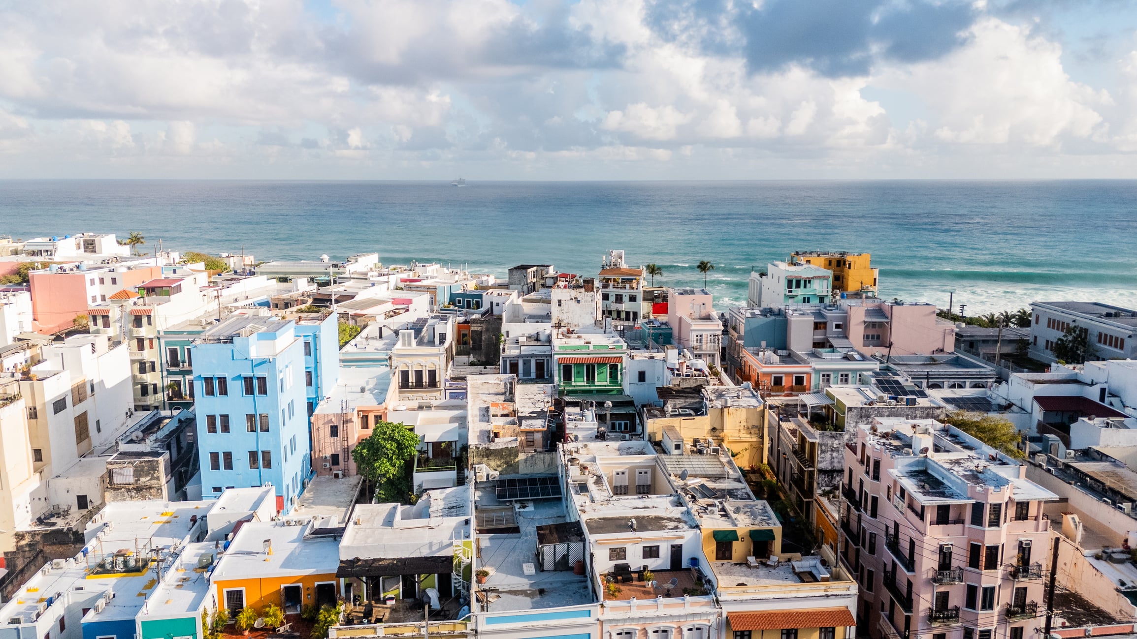 Aerial view of San Juan, Puerto Rico