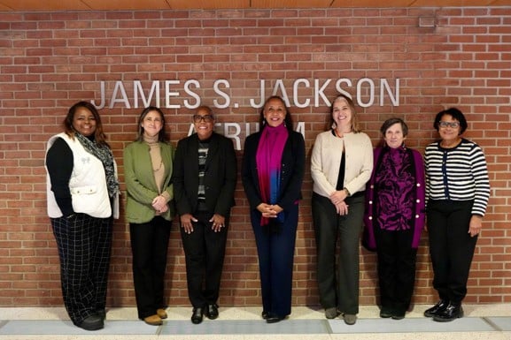 The NSAL team stands in the James Jackson Atrium at the Institute for Social Research