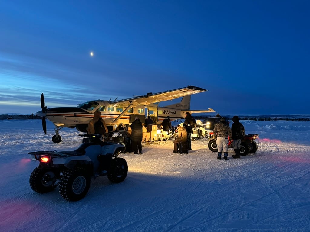 Lisa Wexler and her research team arrive by plane in rural Alaska